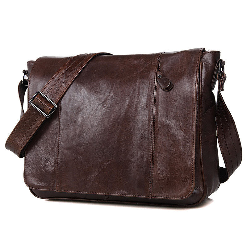 JMD leather bag Men Men's satchel retro head layer cowhide bag 7338