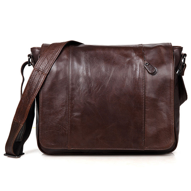 JMD leather bag Men Men's satchel retro head layer cowhide bag 7338