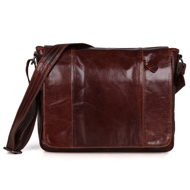 JMD leather bag Men Men's satchel retro head layer cowhide bag 7338