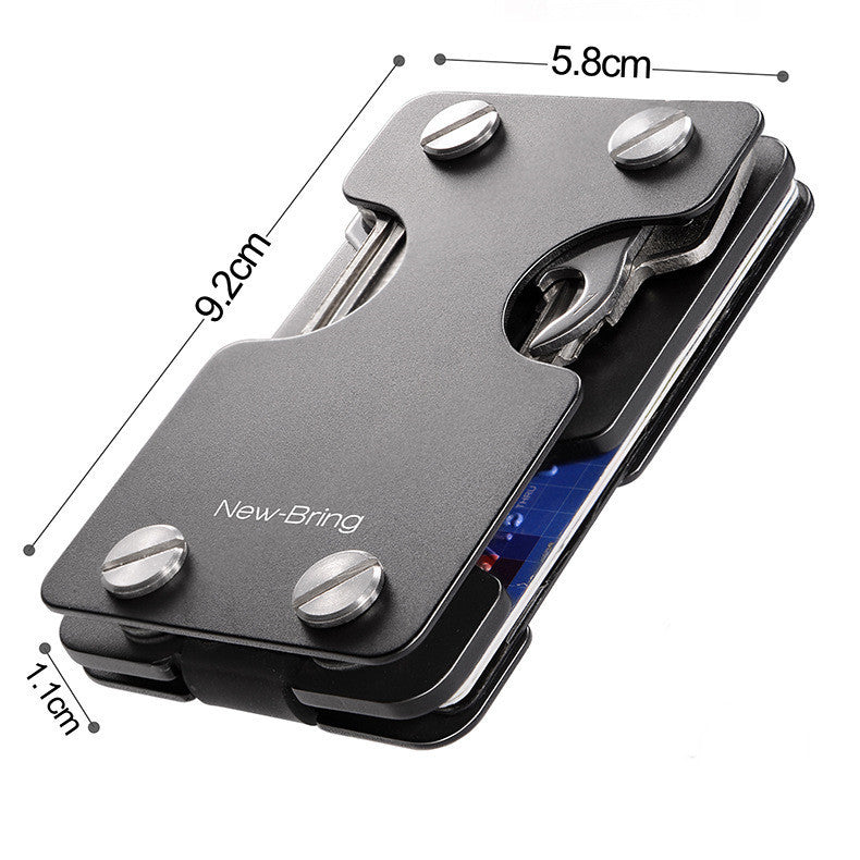 Mens Multifunctional Keychain Pendant Card Case