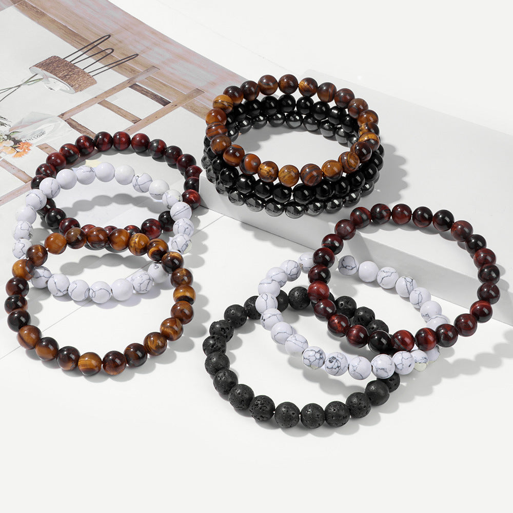 Natural Stone Bead Bracelet For Men