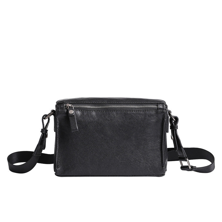 Mens Fashion Retro Casual Cowhide Shoulder Bag