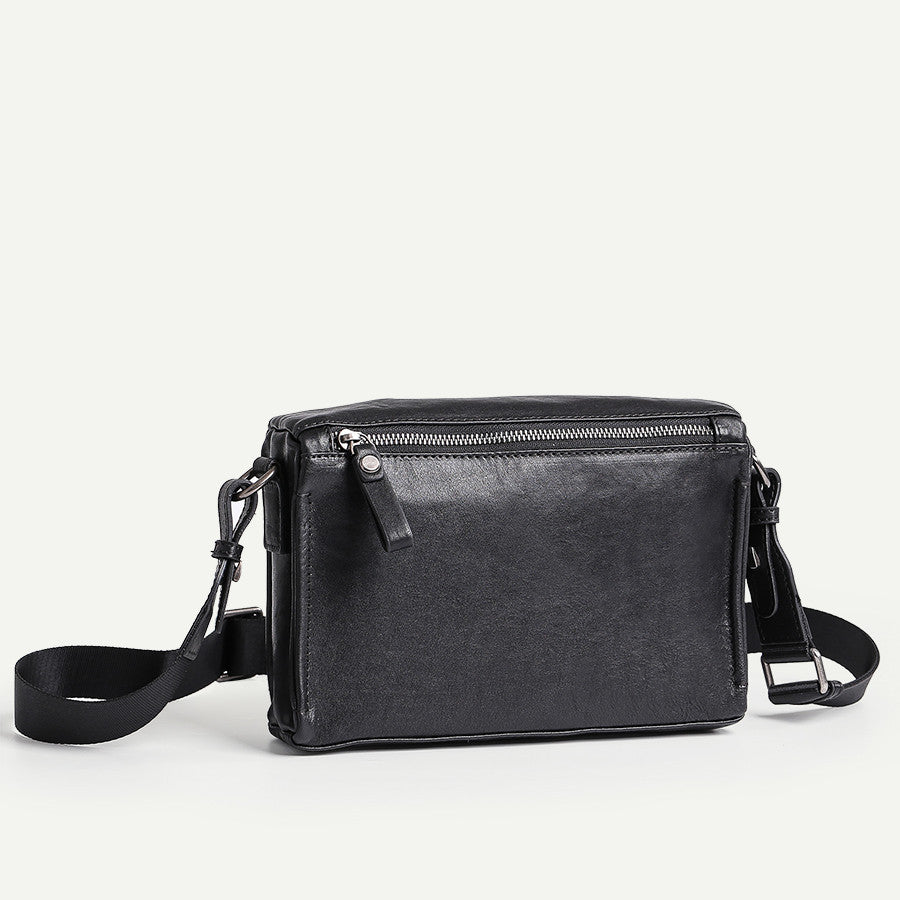 Mens Fashion Retro Casual Cowhide Shoulder Bag