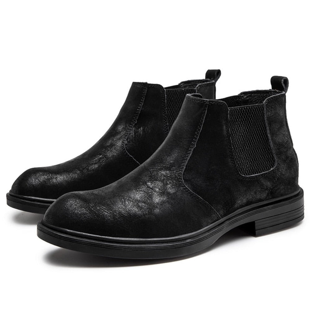 Mens Vegan Leather Angle Boots