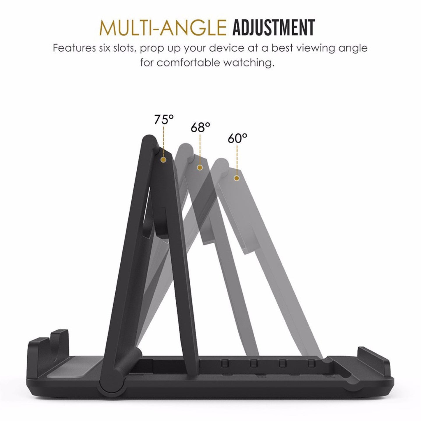 Phone/Tablet Stand, Foldable Multi-Angle Holder for Phone and Tablet