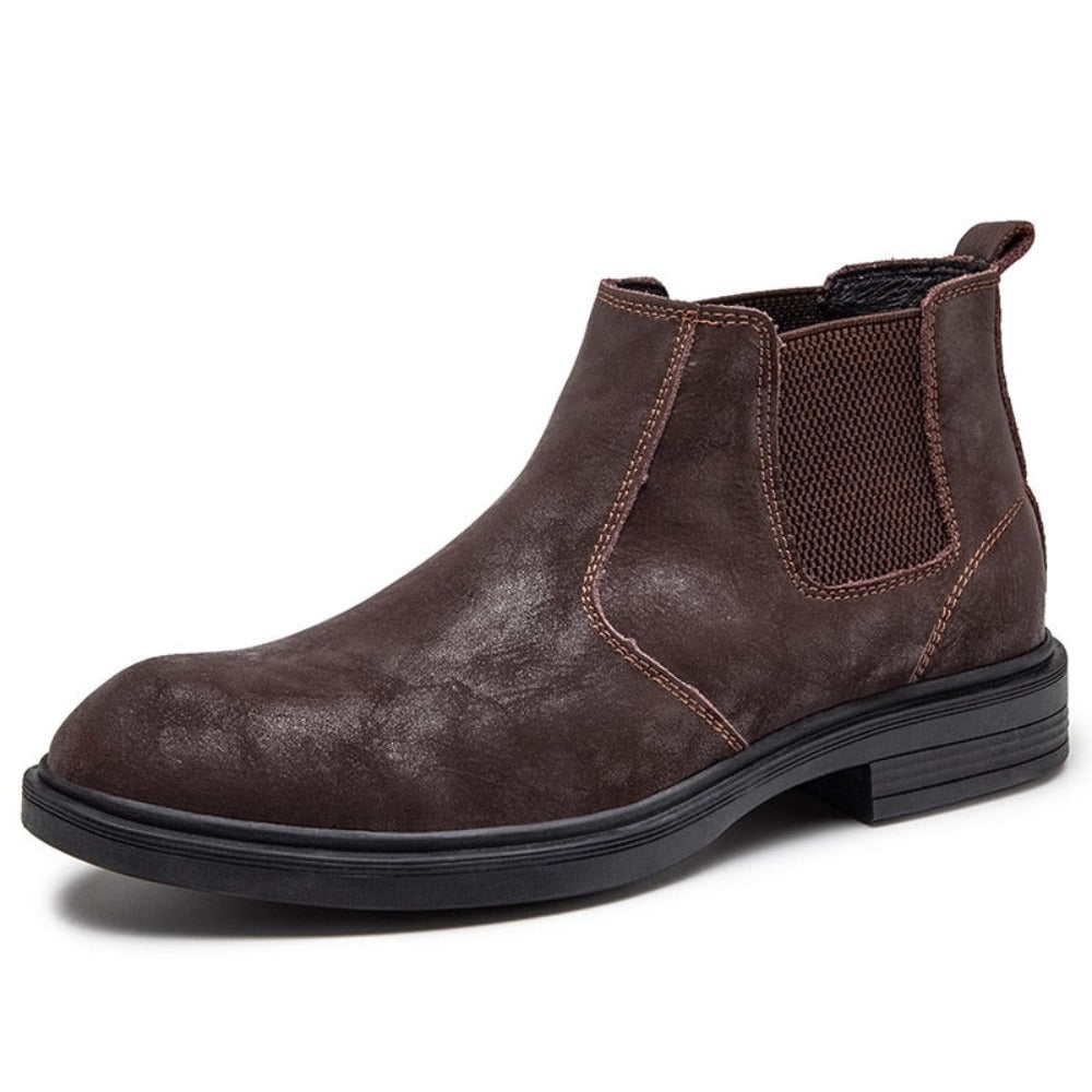 Mens Vegan Leather Angle Boots