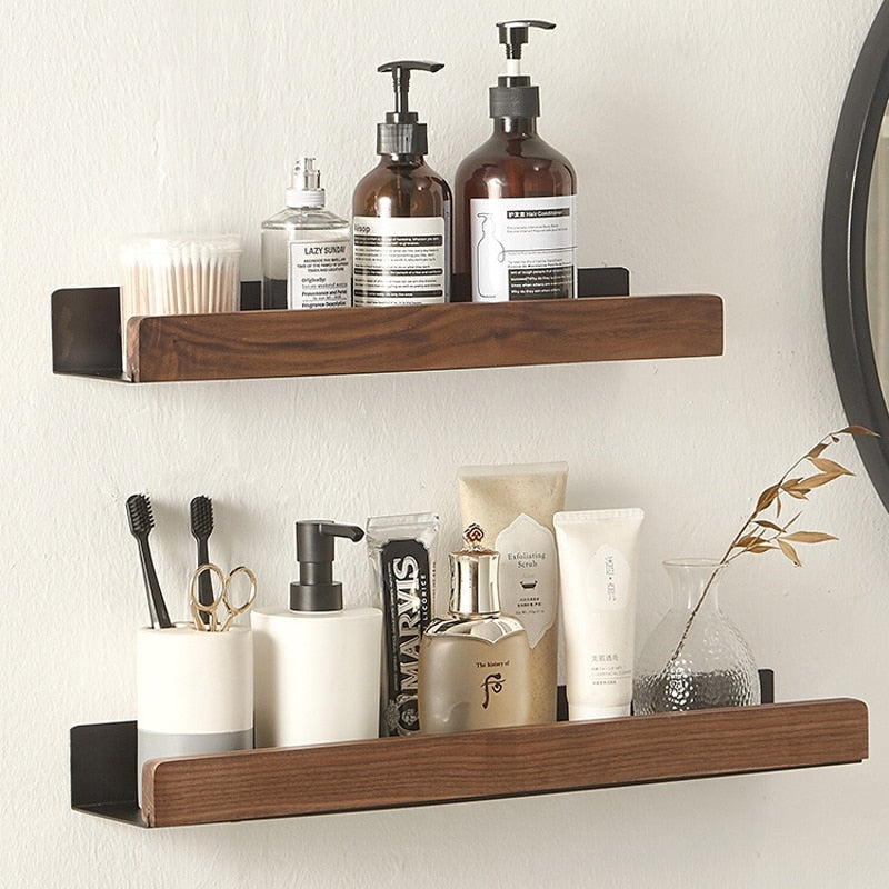 Bathroom Rack Wall-mounted Shower Room Toilet  Nordic style Shelf