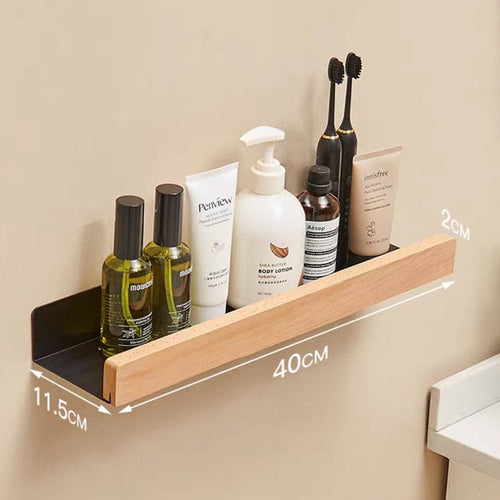 Bathroom Rack Wall-mounted Shower Room Toilet  Nordic style Shelf