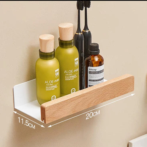 Bathroom Rack Wall-mounted Shower Room Toilet  Nordic style Shelf