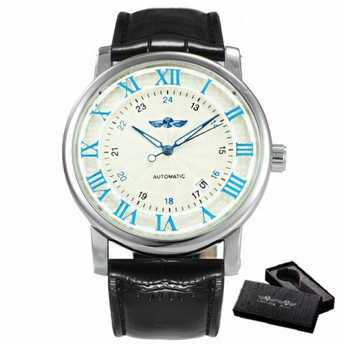 Casual Automatic Mechanical Mens Watches Top Brand Luxury Leather