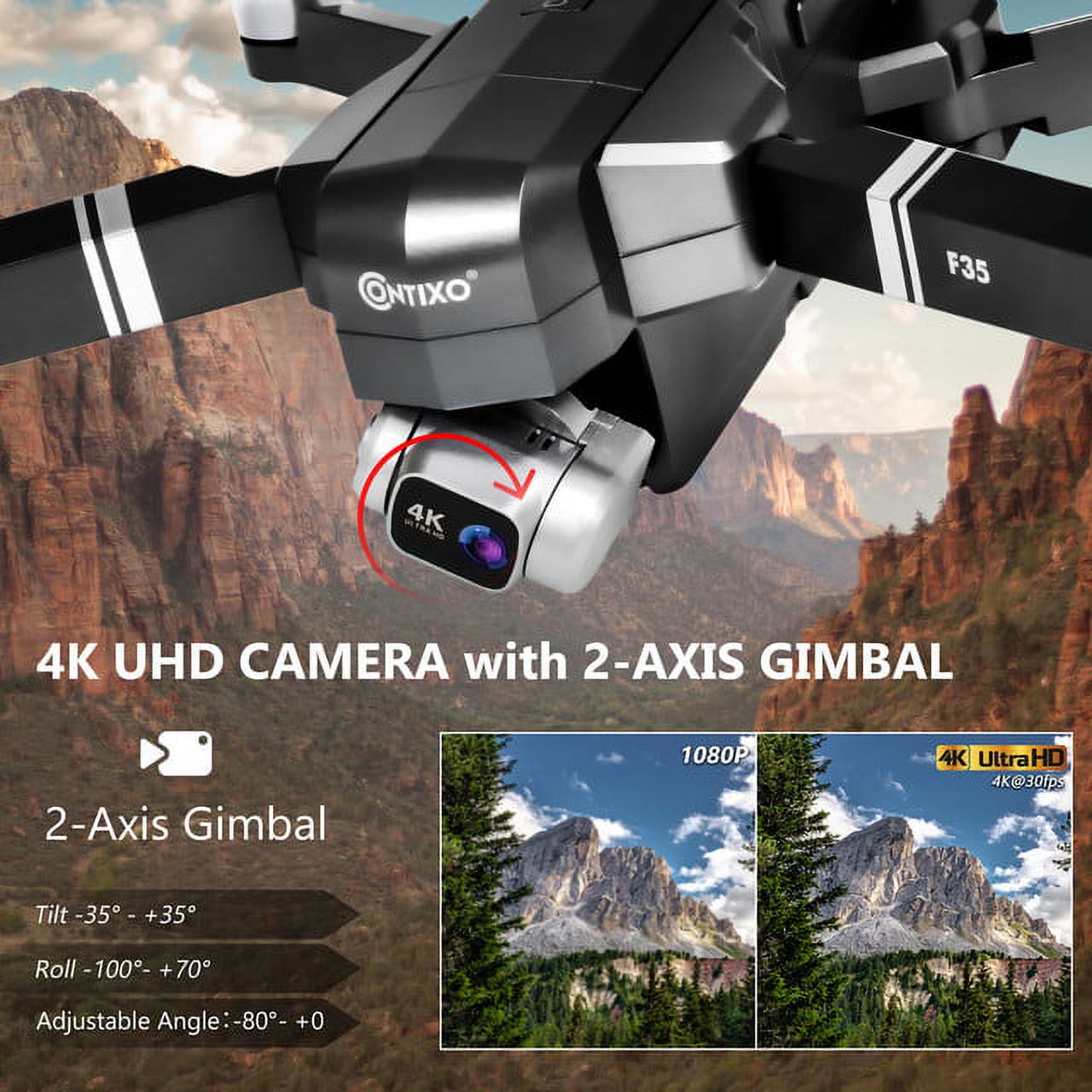 F35 RC GPS Drone for Adults with 4K UHD Camera