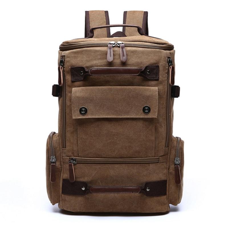 Men's Backpack Vintage Canvas Backpack School Bag Men's Travel Bags