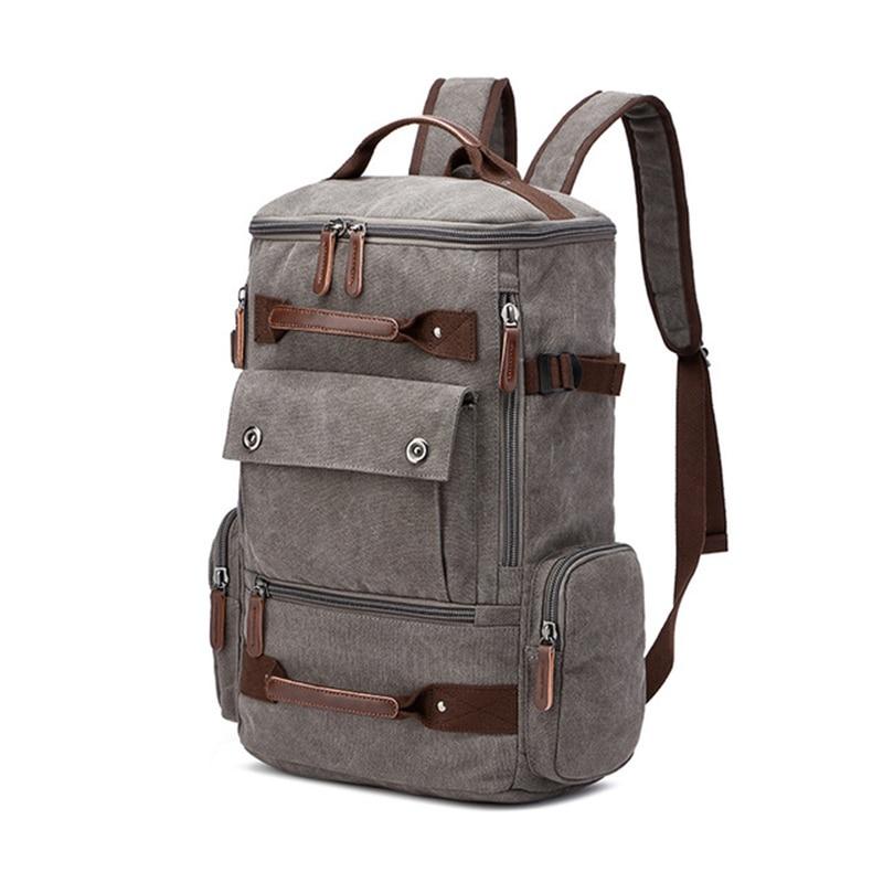 Men's Backpack Vintage Canvas Backpack School Bag Men's Travel Bags