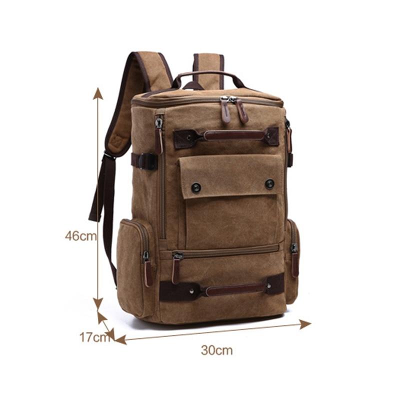 Men's Backpack Vintage Canvas Backpack School Bag Men's Travel Bags