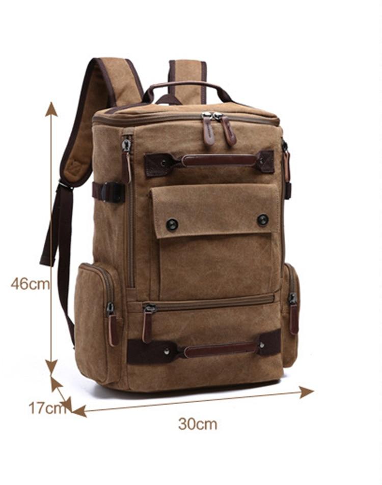 Men's Backpack Vintage Canvas Backpack School Bag Men's Travel Bags